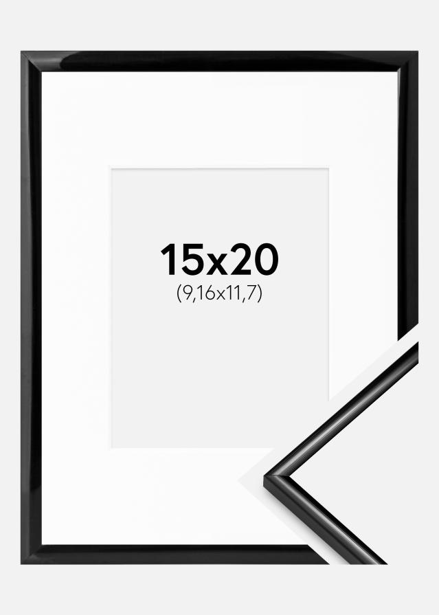 Okvir Scandi Črna 15x20 cm - Paspartŭ Bela 4x5 inches