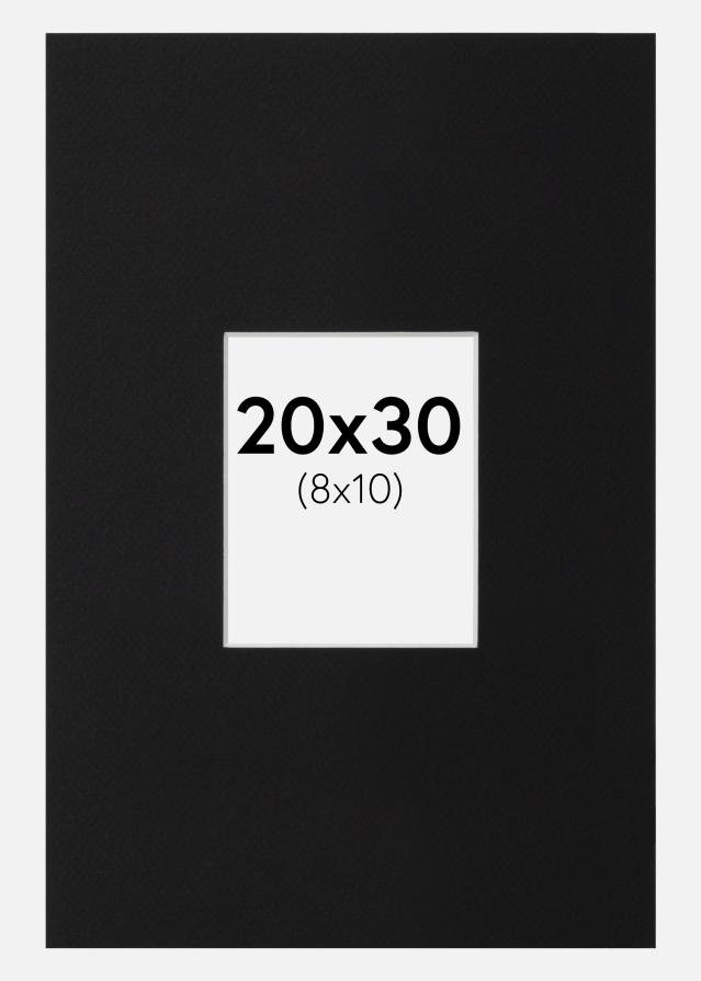 Paspartŭ Črni Standard (Belo Jedro) 20x30 cm (8x10)