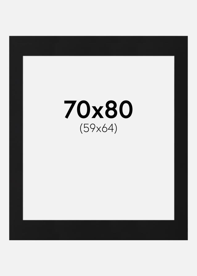 Paspartŭ Črni Standard (Belo Jedro) 70x80 cm (59x64)