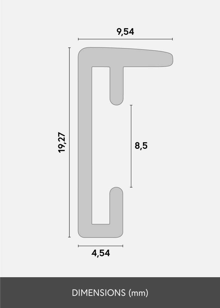 Okvir Neptune Akrilno steklo White Oak 50x70 cm