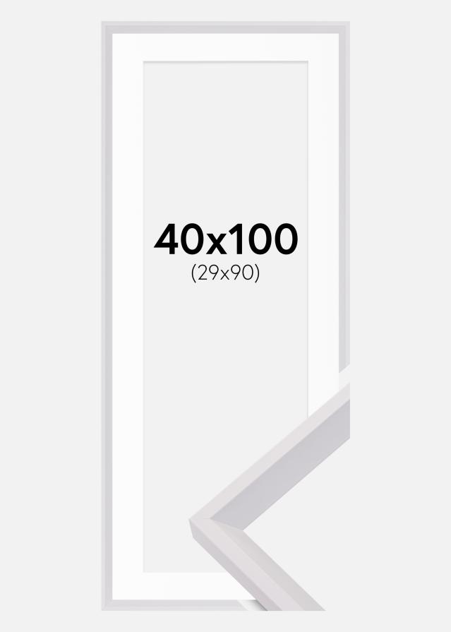 Okvir Globe Bela 40x100 cm - Paspartŭ Bela 30x91 cm
