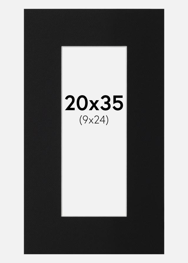 Paspartŭ Črni Standard (Belo Jedro) 20x35 cm (9x24)