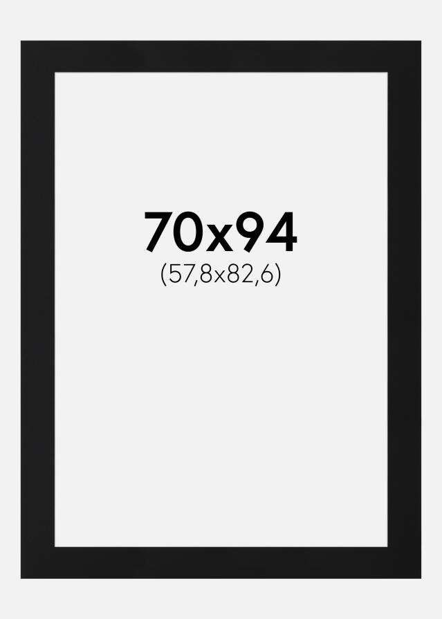 Paspartŭ Črni Standard (Belo Jedro) 70x94 cm (57,8x82,6)