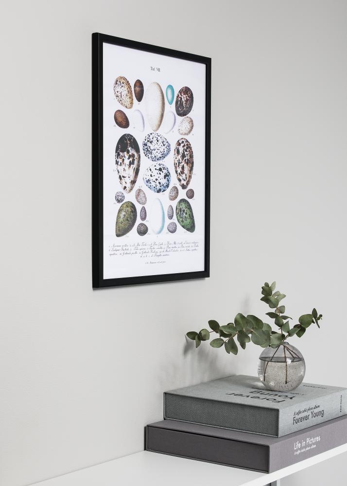 Okvir Slim Mat Antirefleksno steklo Črna 13x13 cm