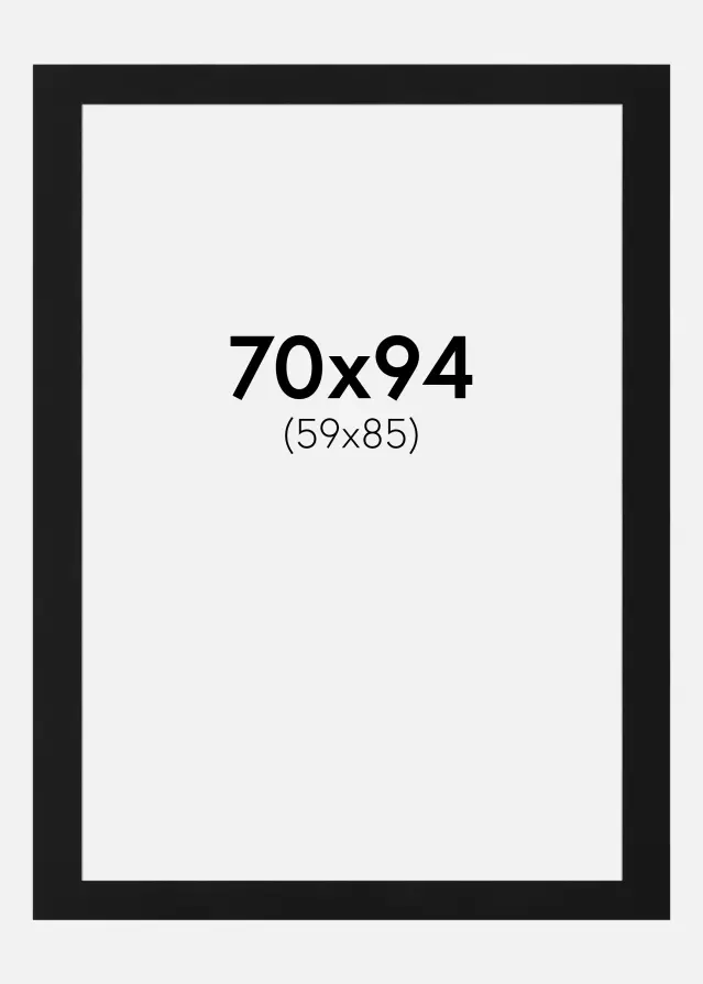 Paspartŭ Črni Standard (Belo Jedro) 70x94 cm (59x85)