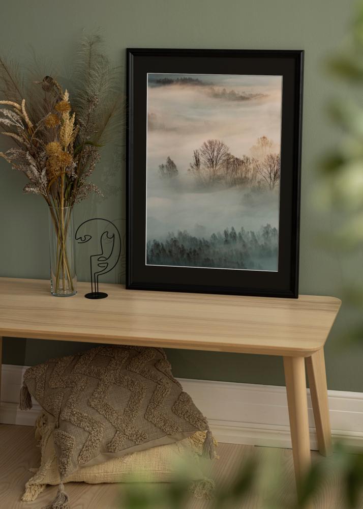 Okvir Siljan Črna 60x60 cm - Paspartŭ Črna 50x50 cm