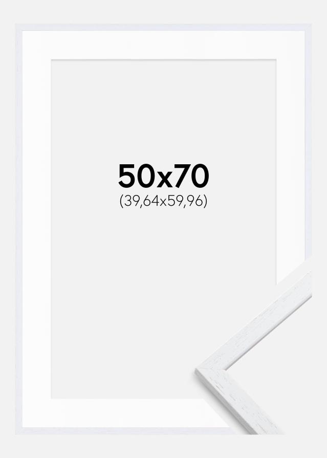 Okvir Edsbyn Warm White 50x70 cm - Paspartŭ Bela 16x24 inches