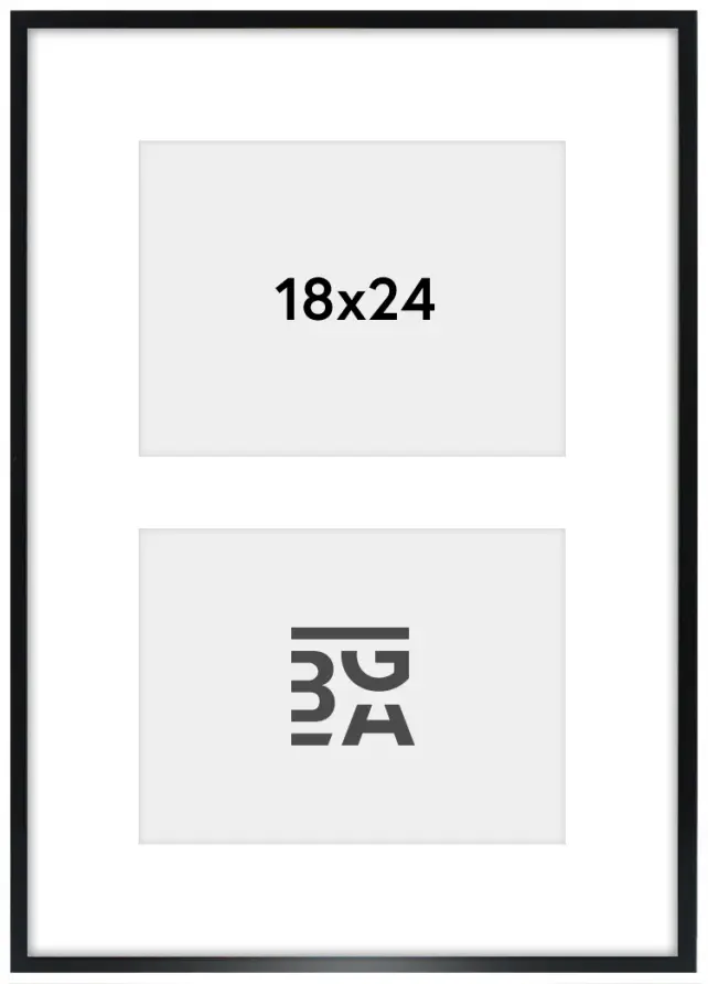 Edsbyn Kolaž okvir XXII Črna - 2 Slike (18x24 cm)