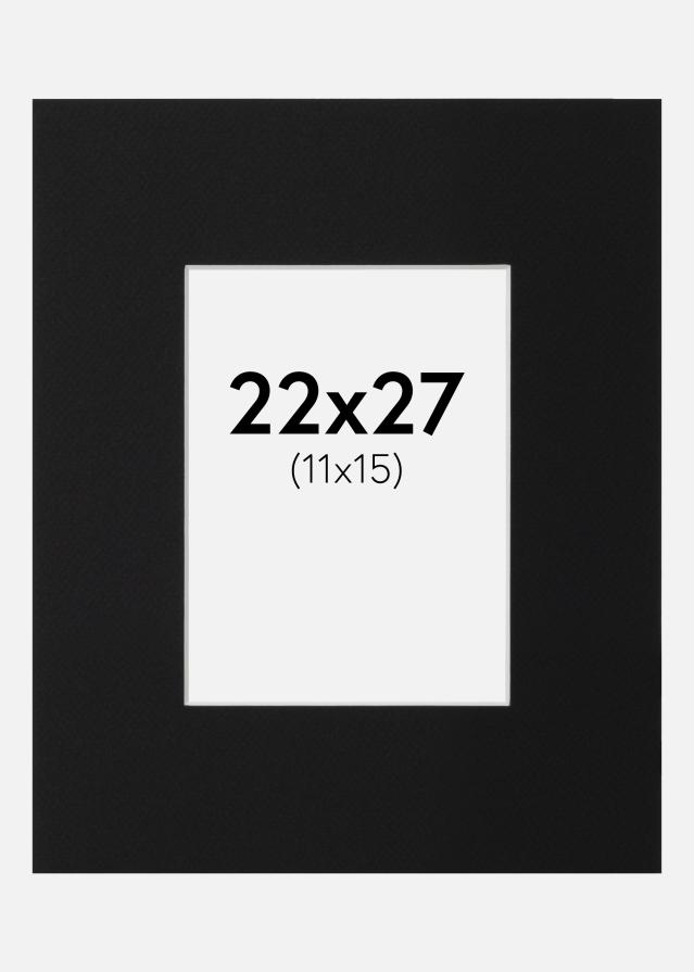 Paspartŭ Črni Standard (Belo Jedro) 22x27 cm (11x15)