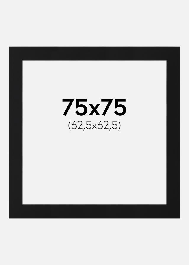 Paspartŭ Črni Standard (Belo Jedro) 75x75 cm (62,5x62,5)