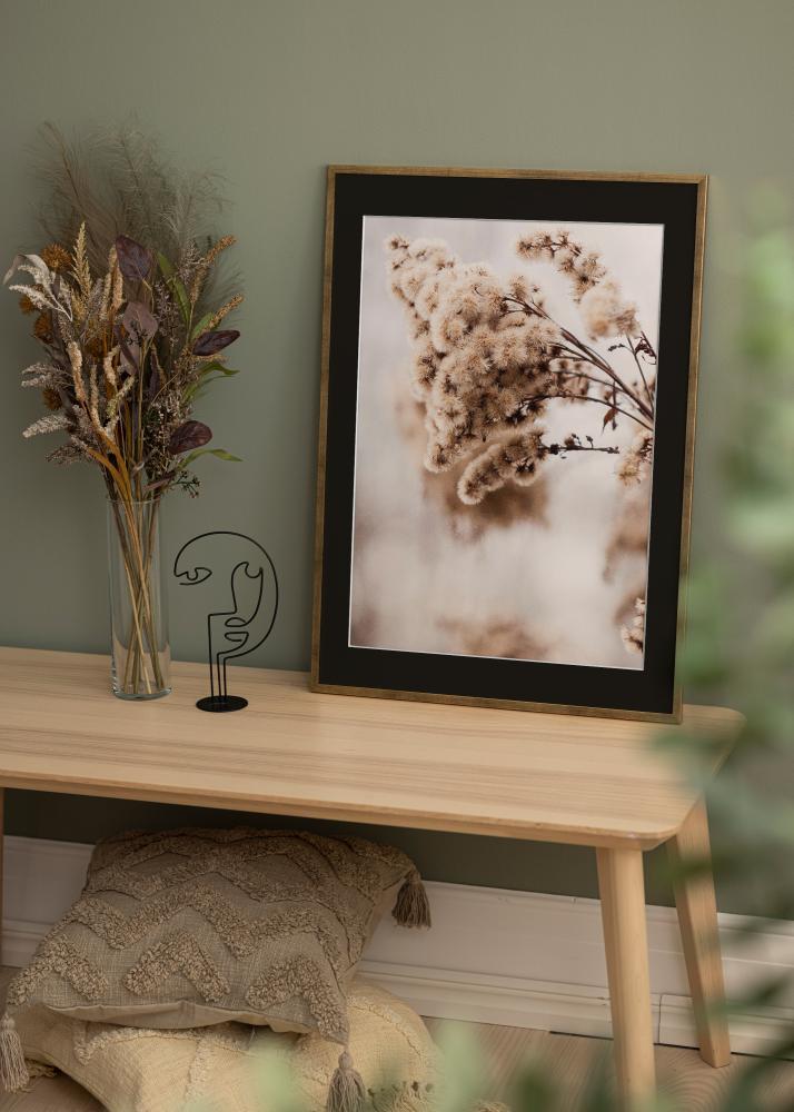 Okvir Galant Zlata 30x40 cm - Paspartŭ Črna 18x27 cm