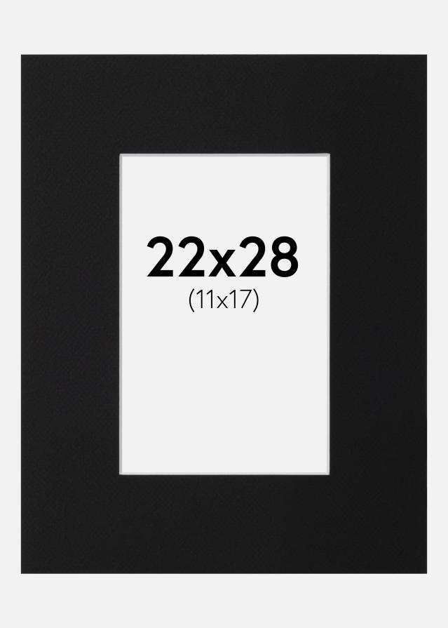 Paspartŭ Črni Standard (Belo Jedro) 22x28 cm (11x17)