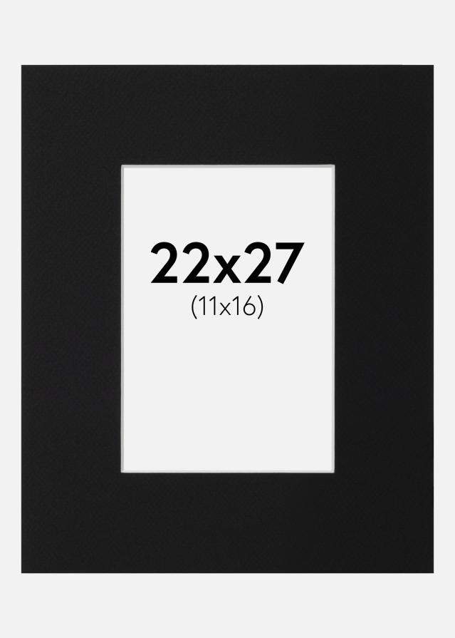 Paspartŭ Črni Standard (Belo Jedro) 22x27 cm (11x16)