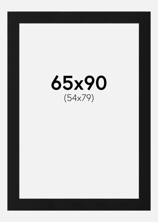 Paspartŭ Črni Standard (Belo Jedro) 65x90 cm (54x79)