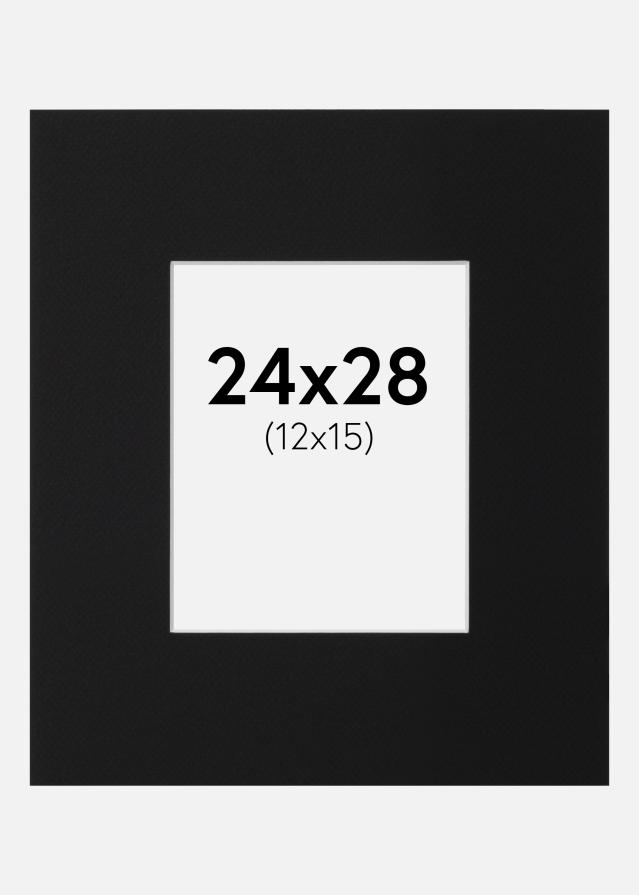 Paspartŭ Črni Standard (Belo Jedro) 24x28 cm (12x15)