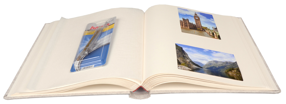 Henzo Basic Line Fotoalbum Bela - 30x36 cm (80 Beli Strani / 40 listov)