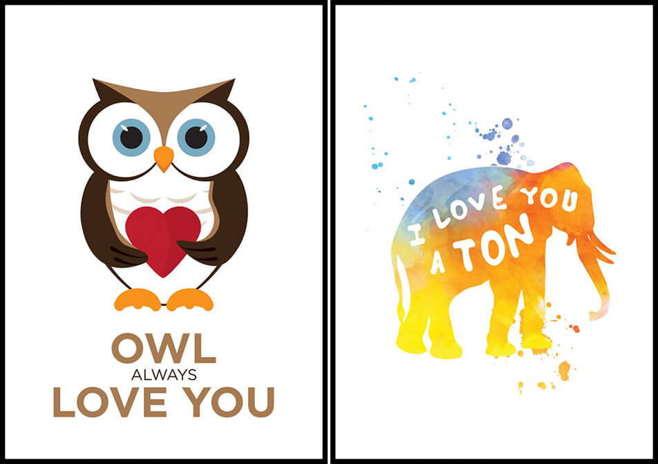 Plakati z živalmi - plakati z besedilom