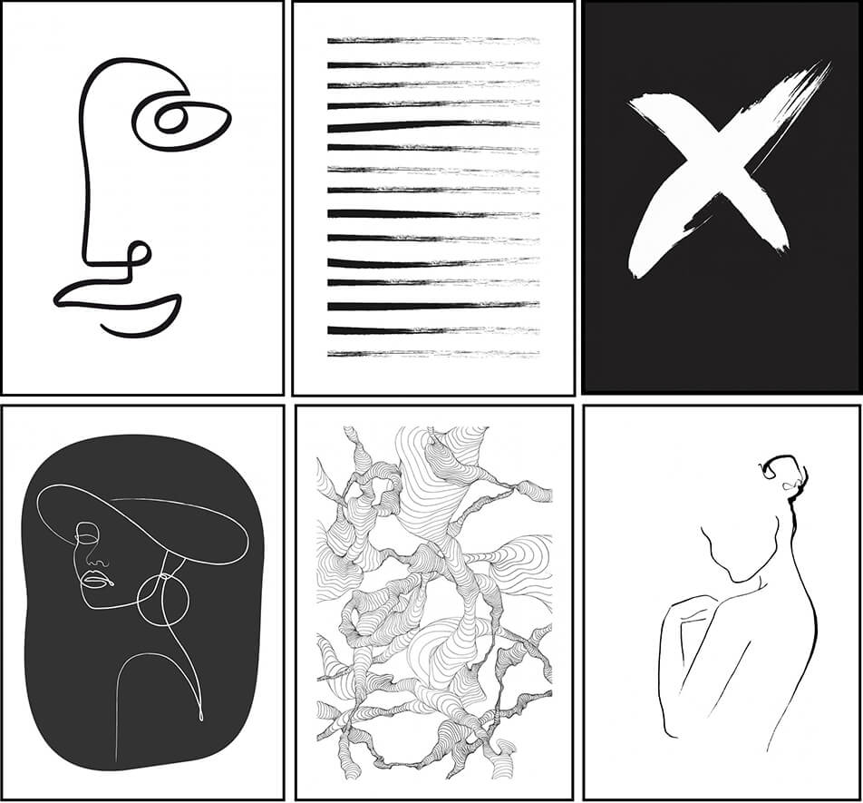 Grafični plakate v črno-beli