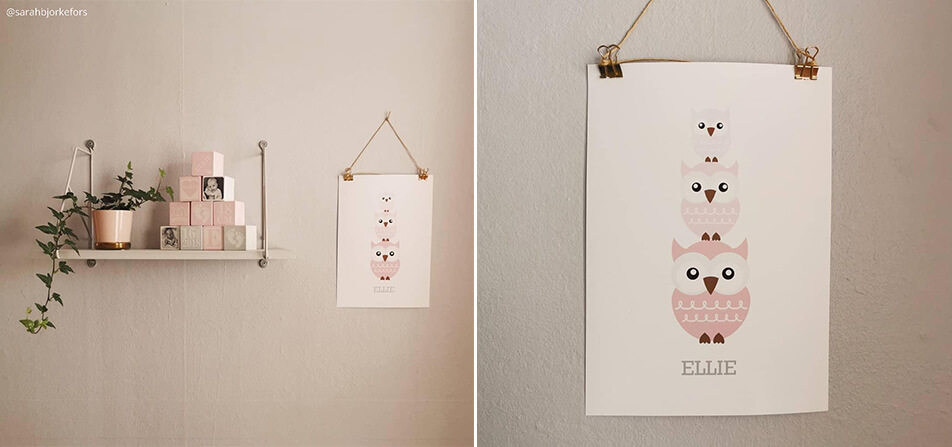 Otroška soba - plakat z imenom za otroke