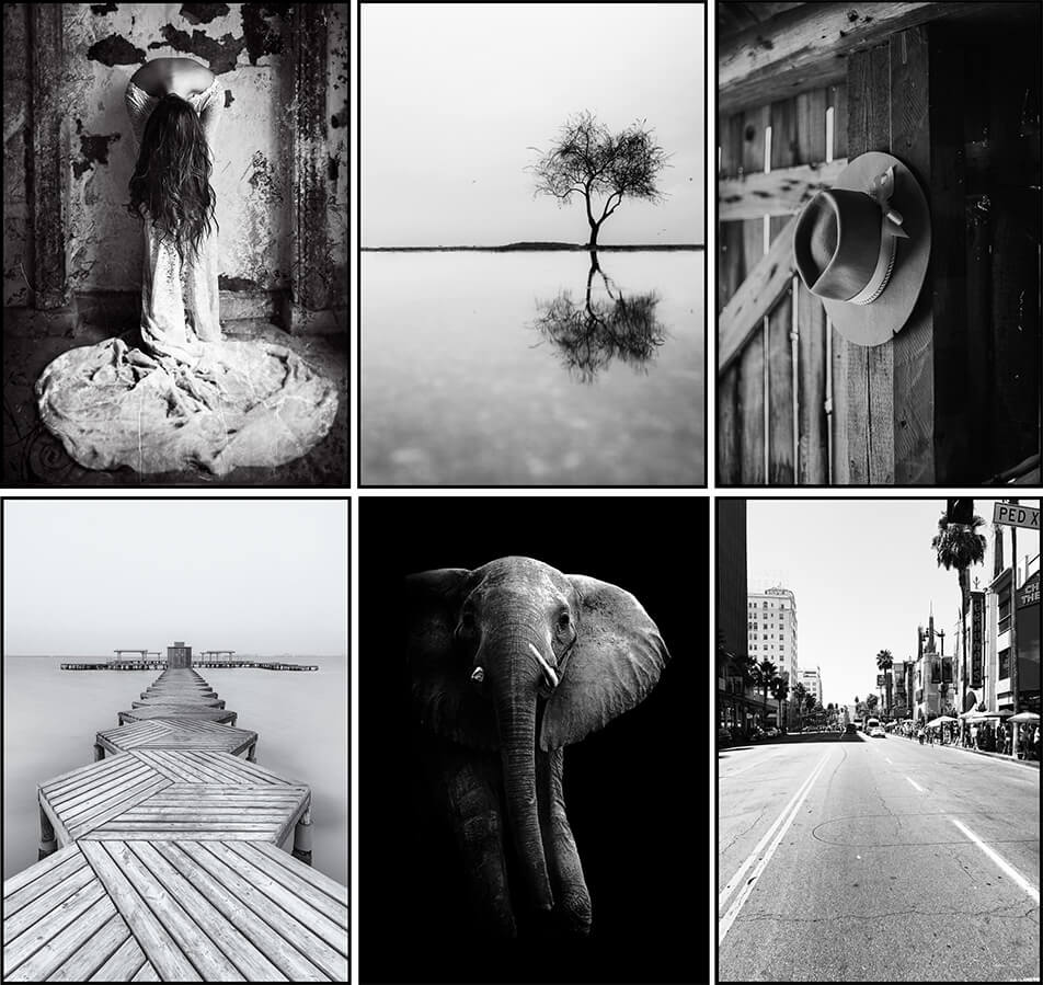 Plakate s črno-belimi fotografijami