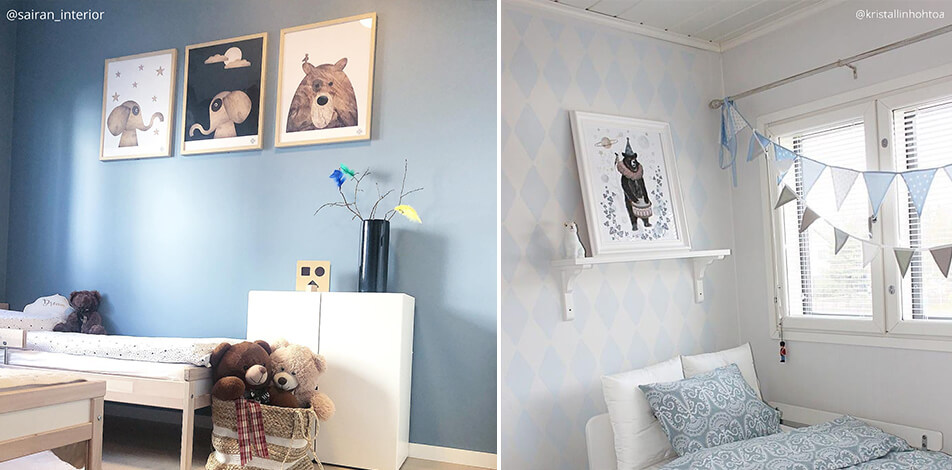 Otroška soba - plakati z slonom in medvedom