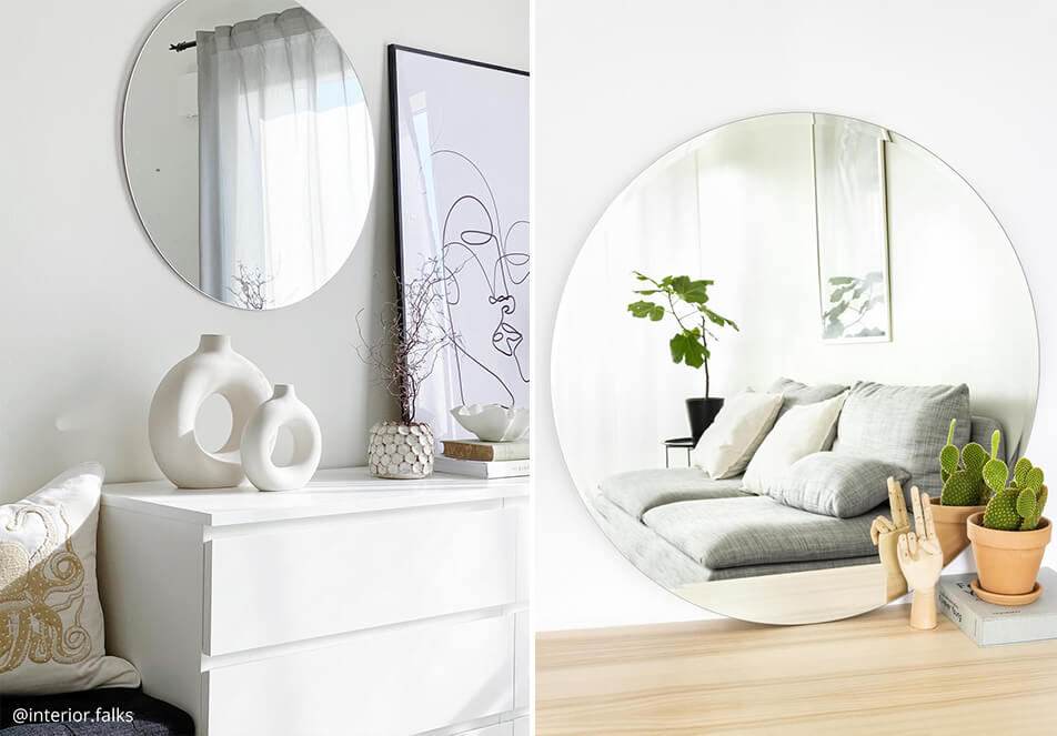 Okrogla ogledala - svetla oprema