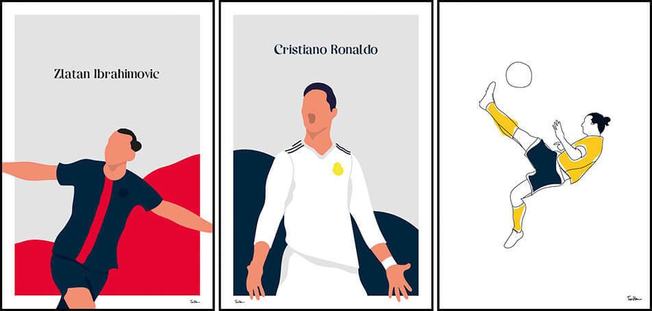 Plakat Zlatan in plakat Ronaldo